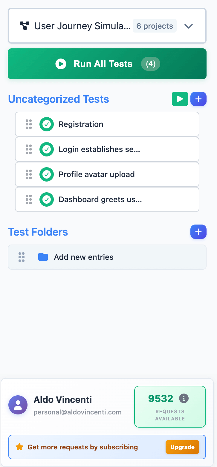 AgenQA desktop app screenshot